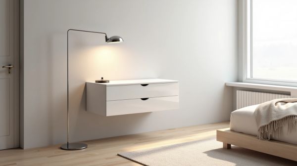 Allier design et fonctionnalité avec une table de chevet murale