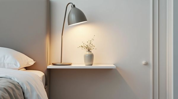 Allier design et fonctionnalité avec une table de chevet murale
